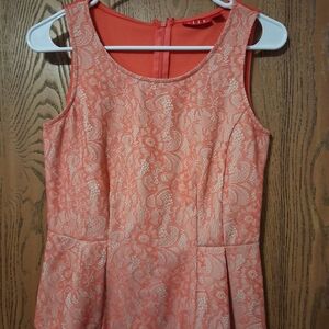 Elle Coral Lace Detail Top